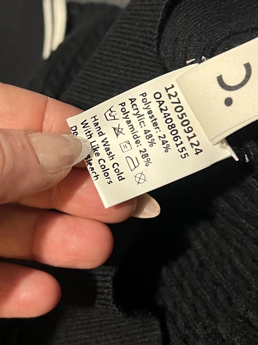 Commense Cable Knit Polo Sweater Size XS Black NWT Short Sleeves - Picture 5 of 5